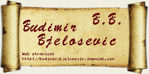 Budimir Bjelošević vizit kartica